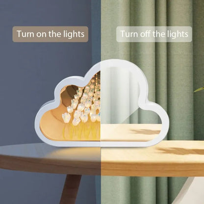 Flower Cloud Tulip Mirror Lighting Lamp - Marwat's Collection