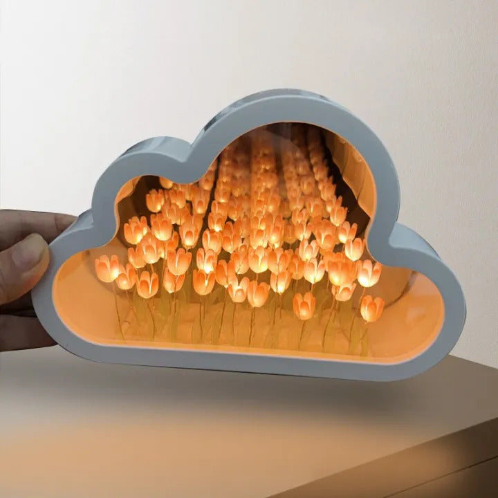 Flower Cloud Tulip Mirror Lighting Lamp - Marwat's Collection