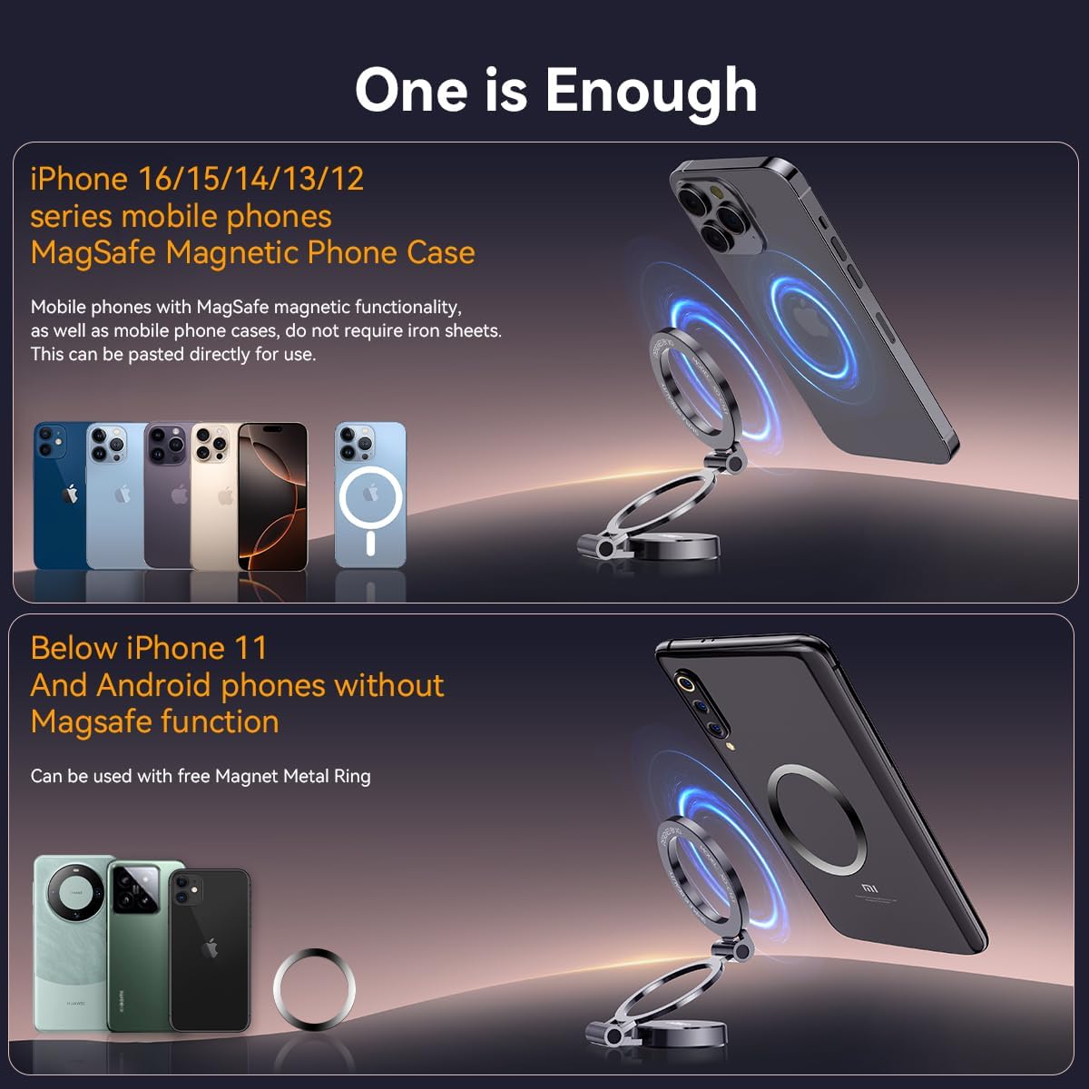 Magnetic MagSafe Car Phone Holder – All‑Metal - Marwat's Collection