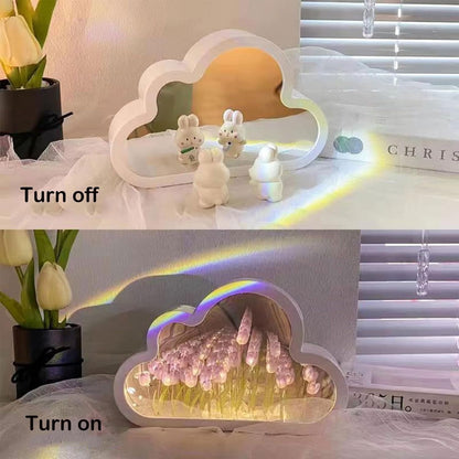 Flower Cloud Tulip Mirror Lighting Lamp - Marwat's Collection