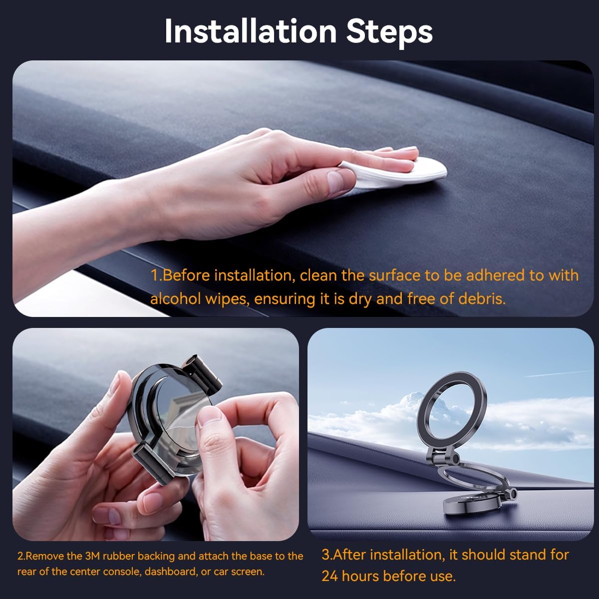 Magnetic MagSafe Car Phone Holder – All‑Metal - Marwat's Collection